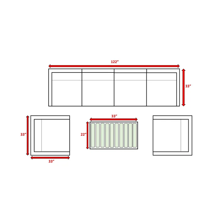 Fully Assembled 6-Person All-Weather Wicker Sectional Seating Group with Cushions - Image 4