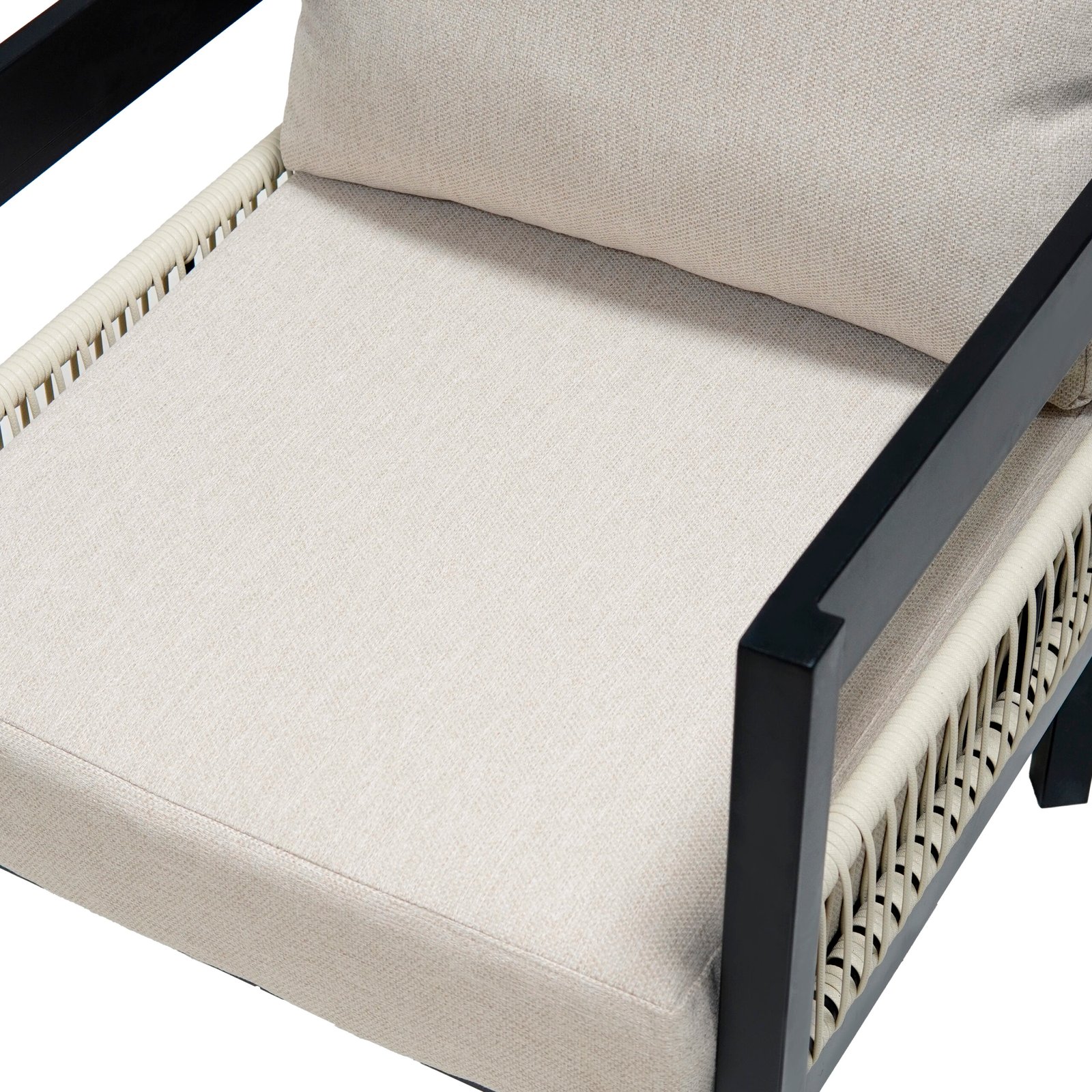 U_Style Multi-person Outdoor Iron Sofa Set with A table - Image 2