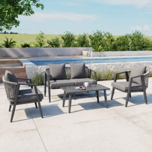 U_STYLE Durable and Comfortable Outdoor Seating Set,Suitable for Patios, Lawns, and Poolsides 
