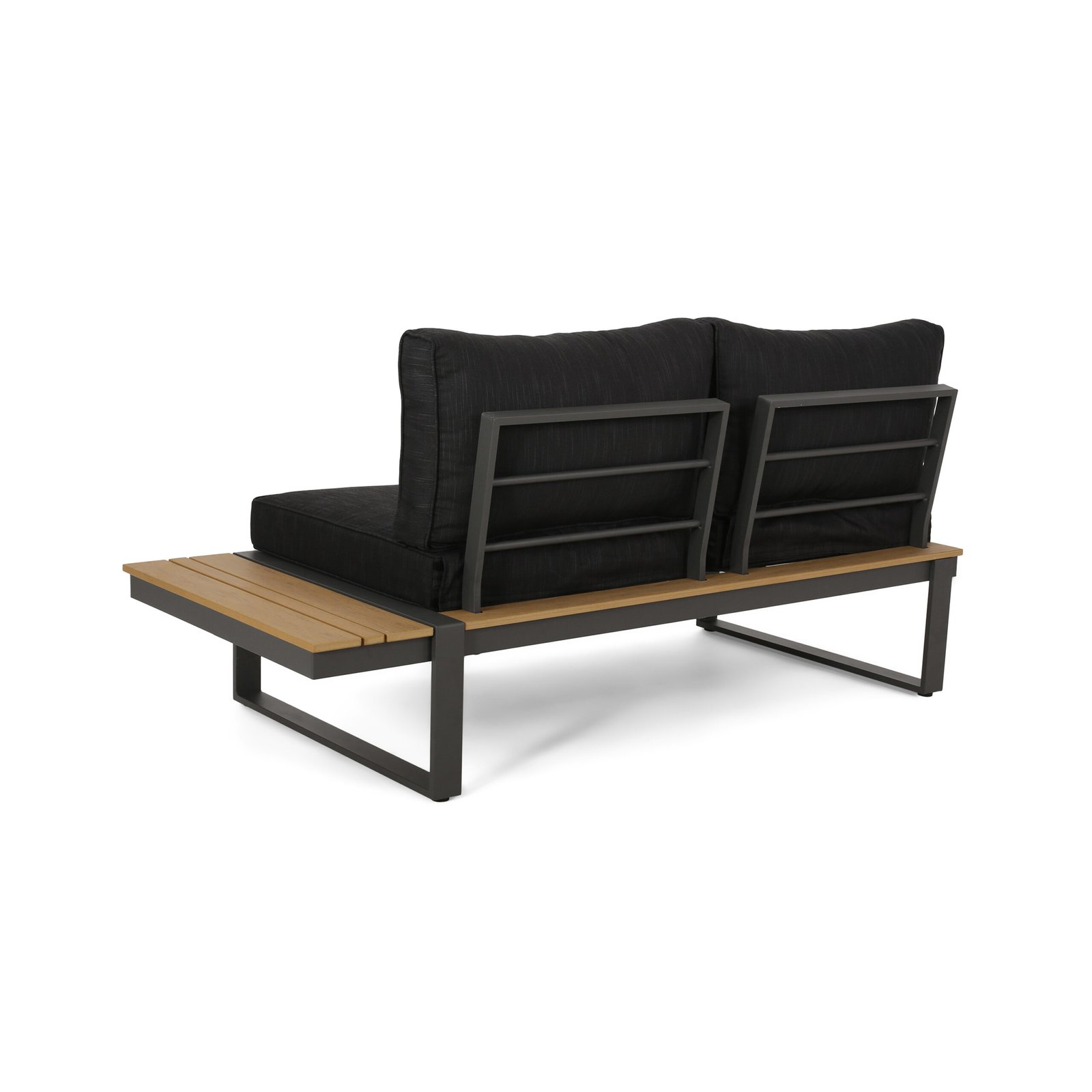 Sterling V-Shaped Outdoor Aluminum 5 Seater Sofa Set with Cushions - Image 4